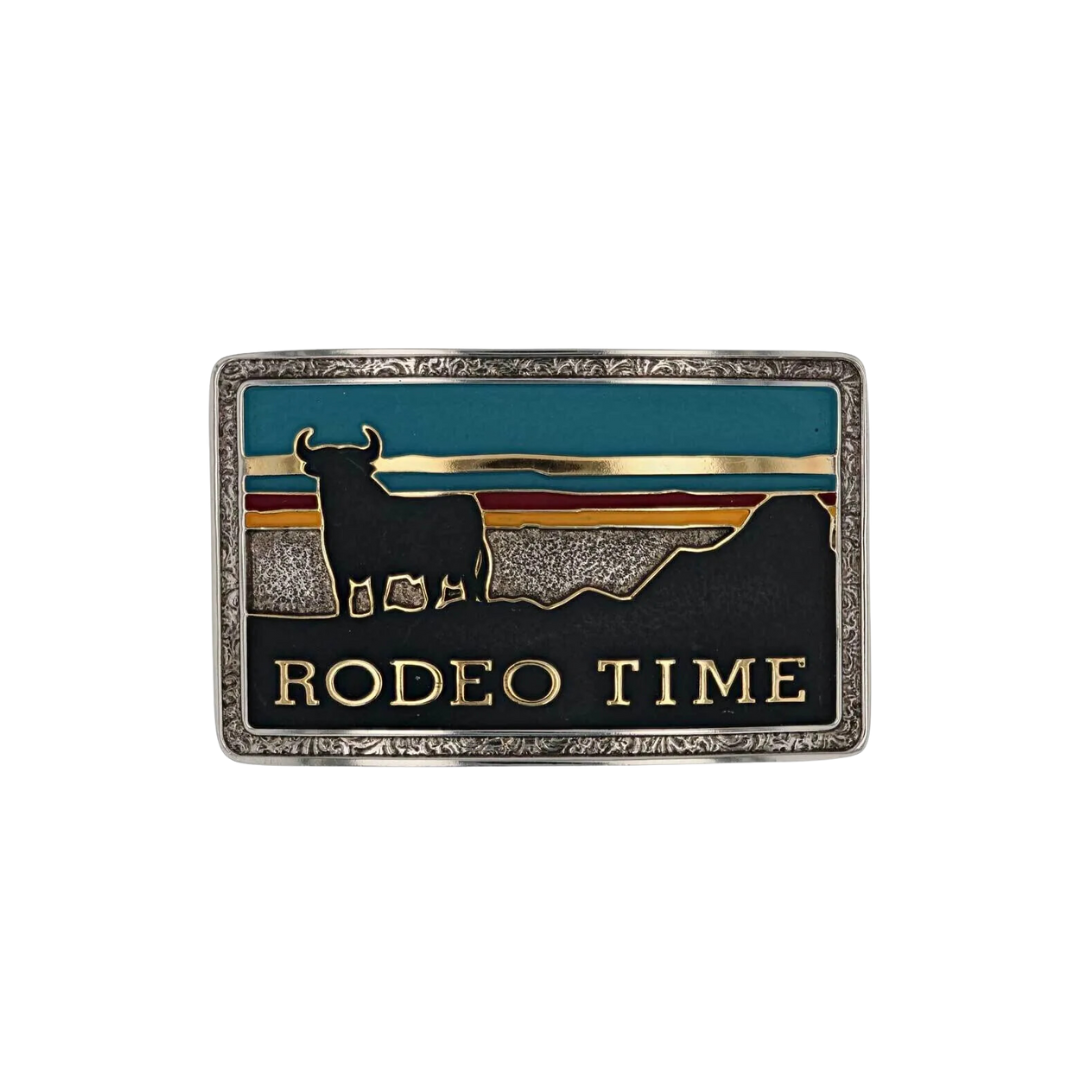 Montana Men's Rodeo Time Southwestern Attitude Belt Buckle