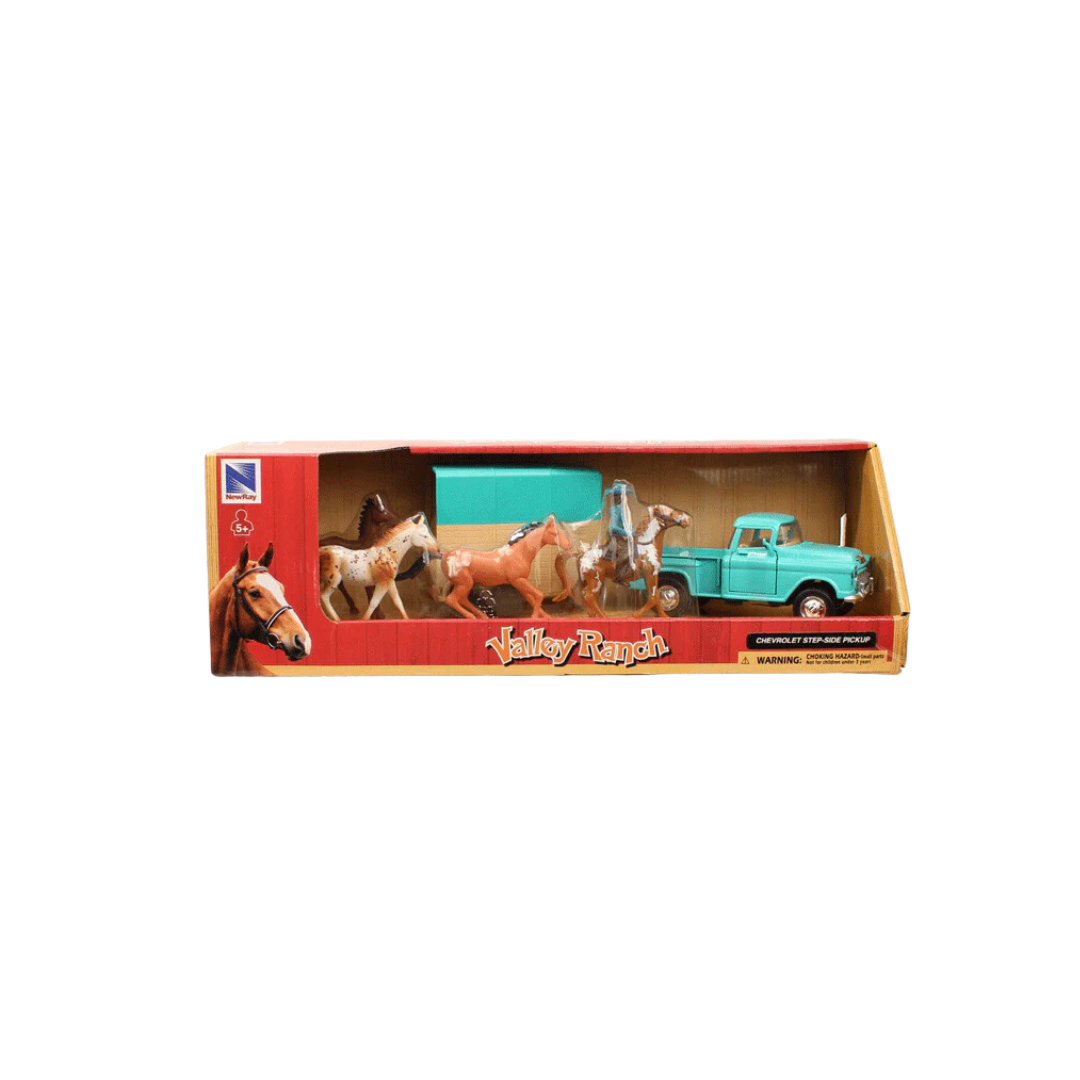 M&F Kid's Unisex Chevy Pickup Horse Trailer Western Toy