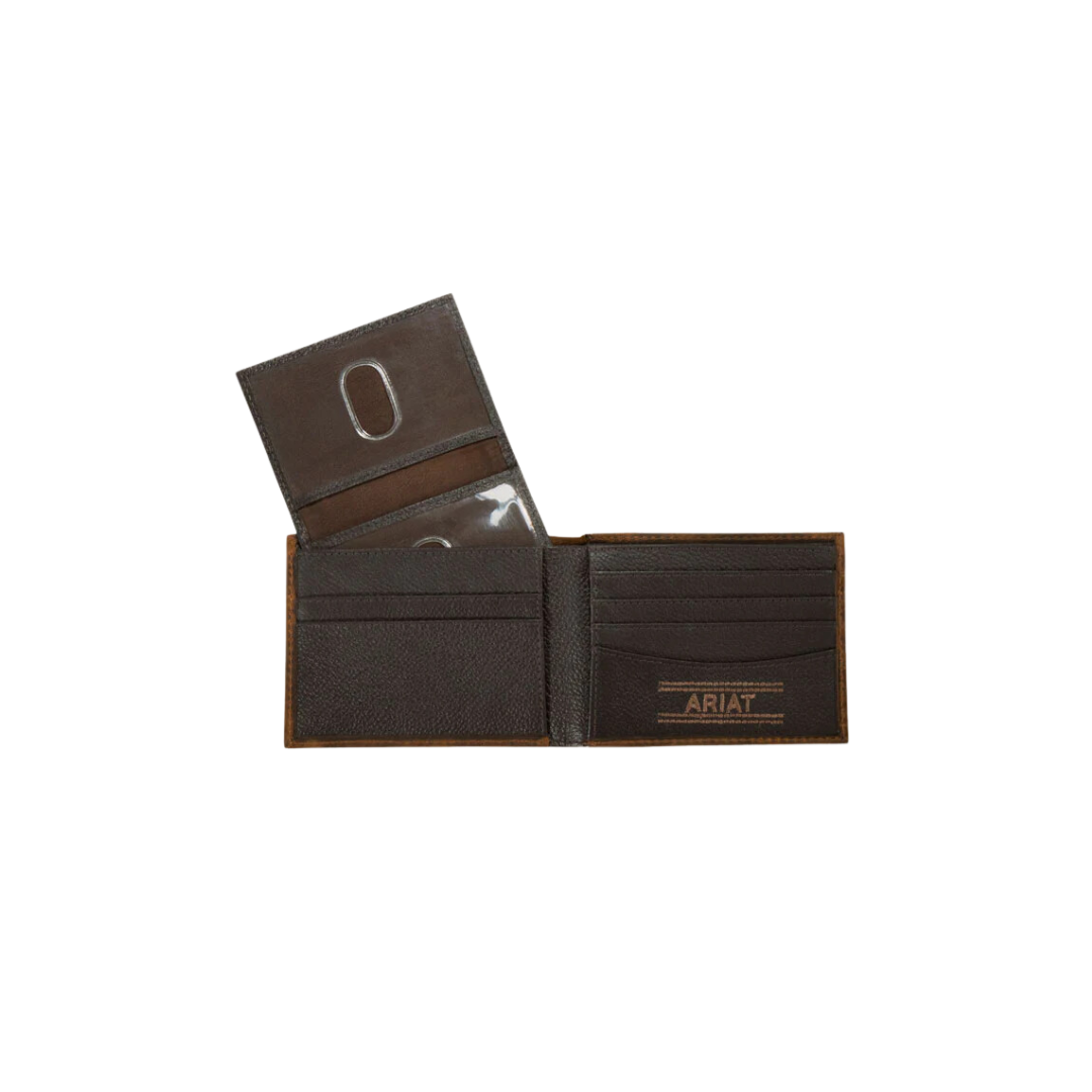 Ariat Men's Bifold American Flag Bark Wallet