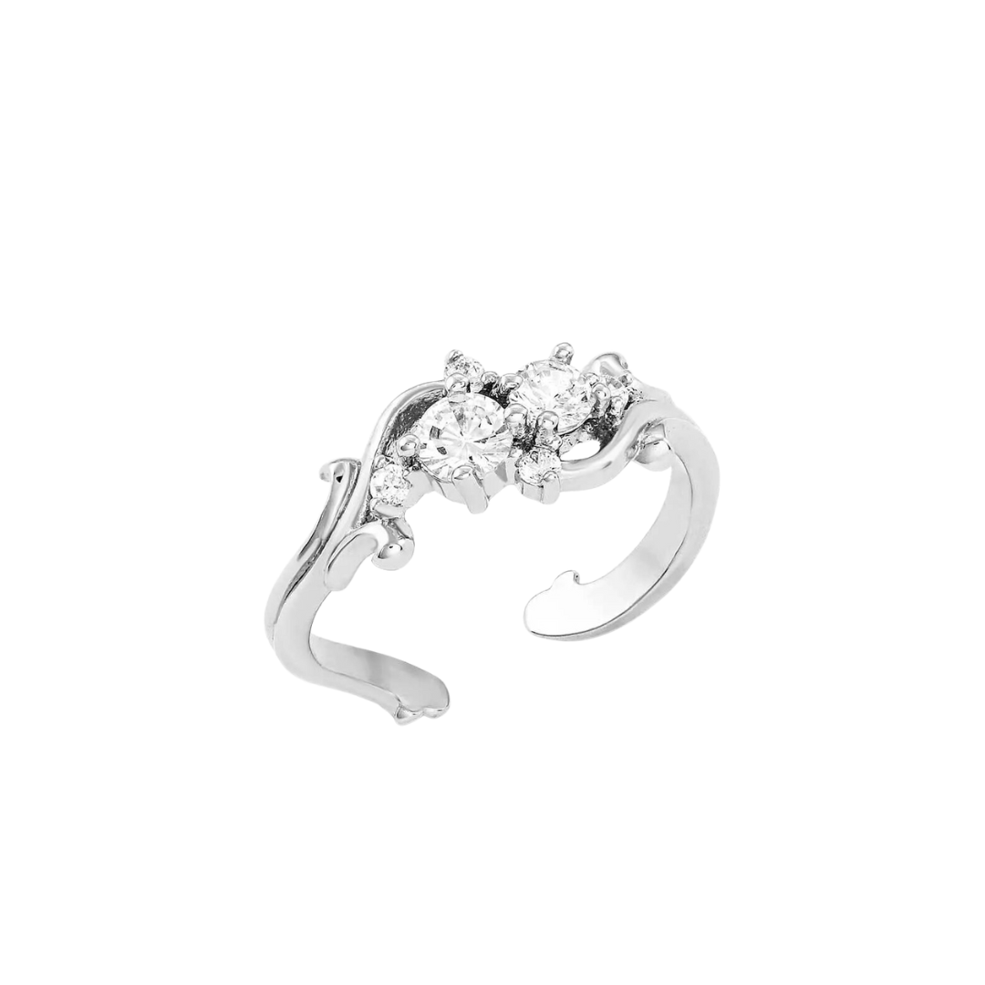 Montana Women's Fiery Ice Silver Crystal Ring