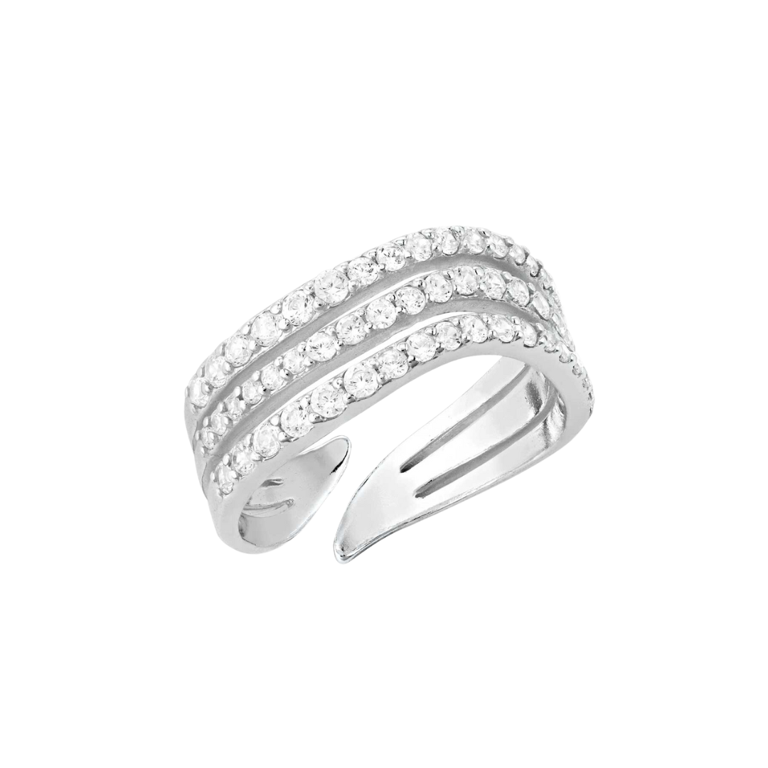 Montana Women's Calm Waters Crystal Open Ring
