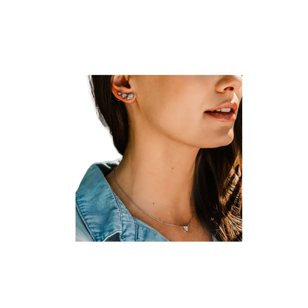 Montana Women's Triple Play Crystal Post Earrings