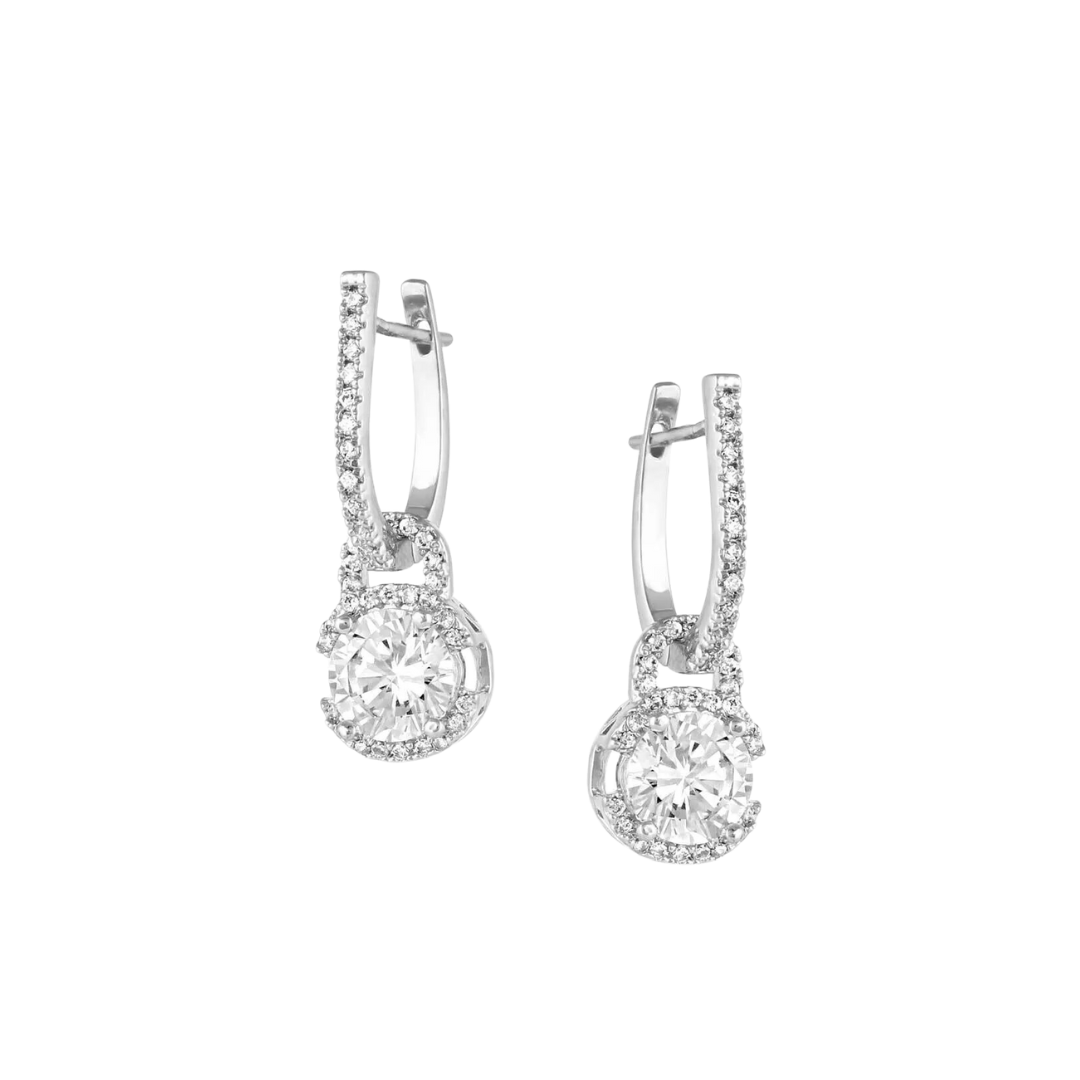 Montana Women's Lock And Key Crystal Earrings