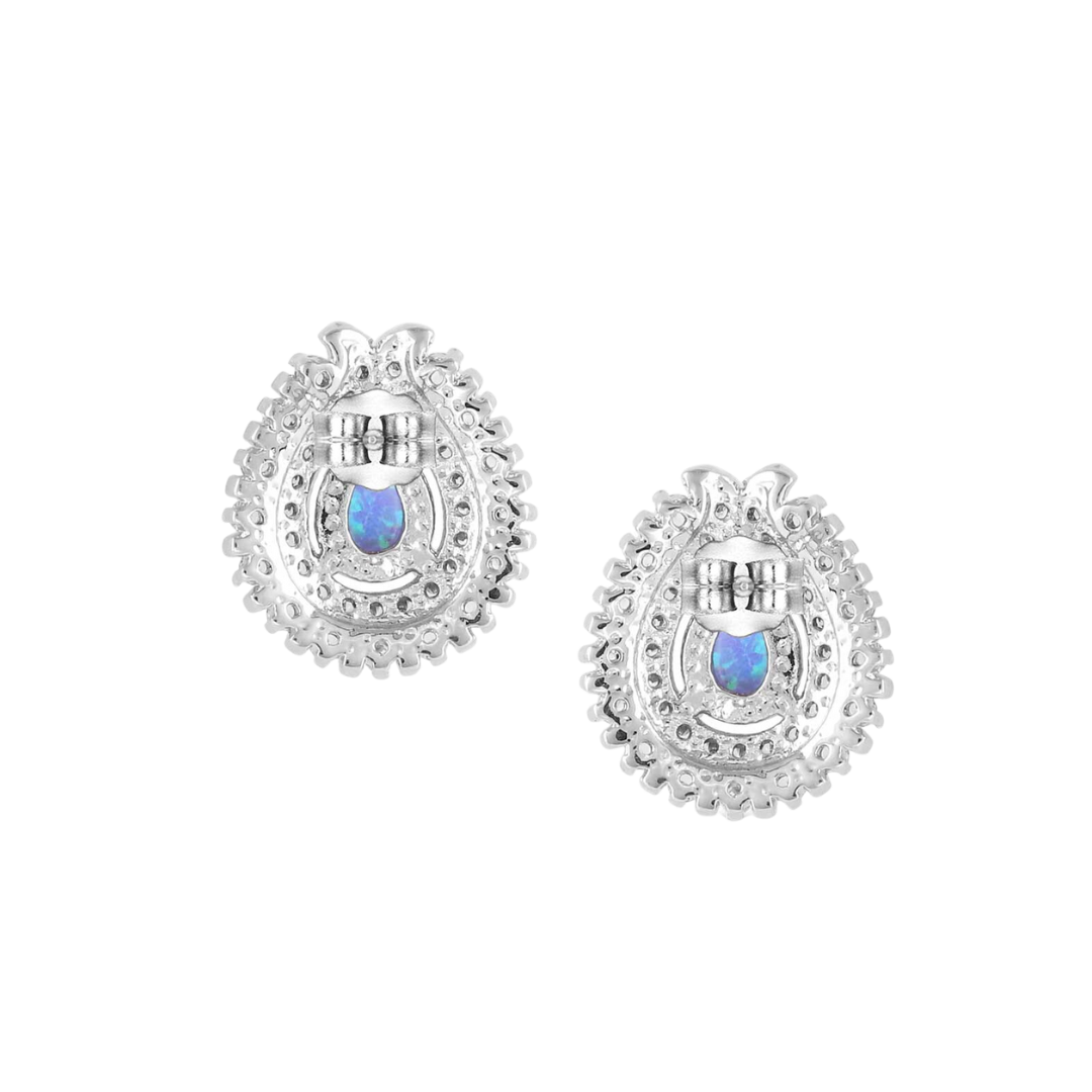 Montana Women's Radiating Crystals Opal Earrings