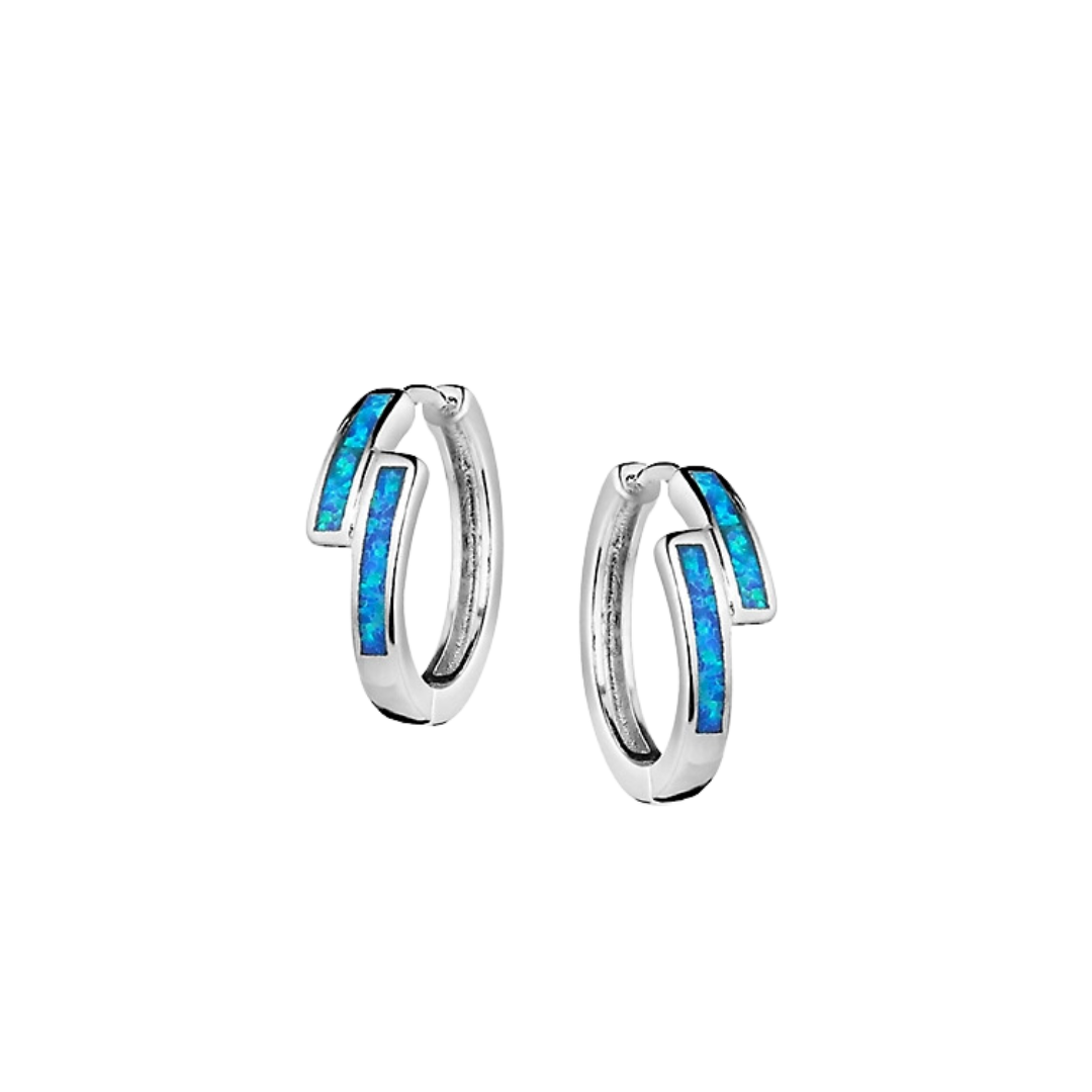 Montana Women's Silversmiths Subtle Enchantment Opal Hoop Earrings