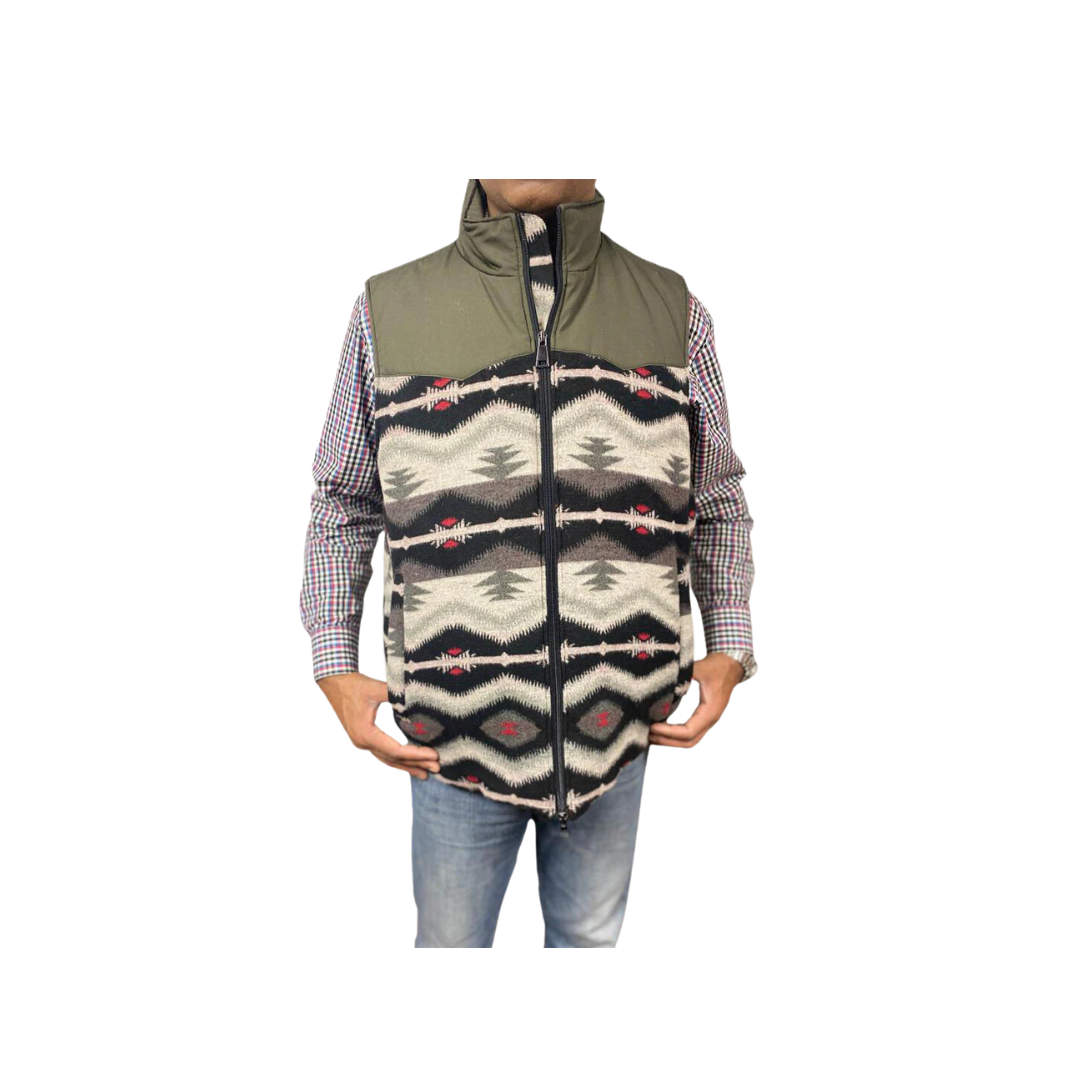 Montana Men's Western Aztec Puffer Vest