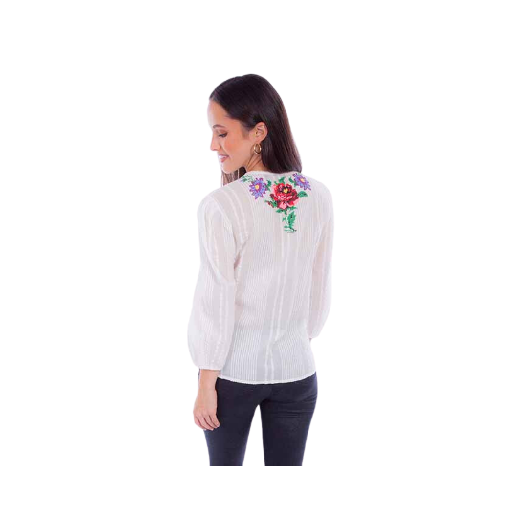 Scully Women's Embroidered Blouse Shirt