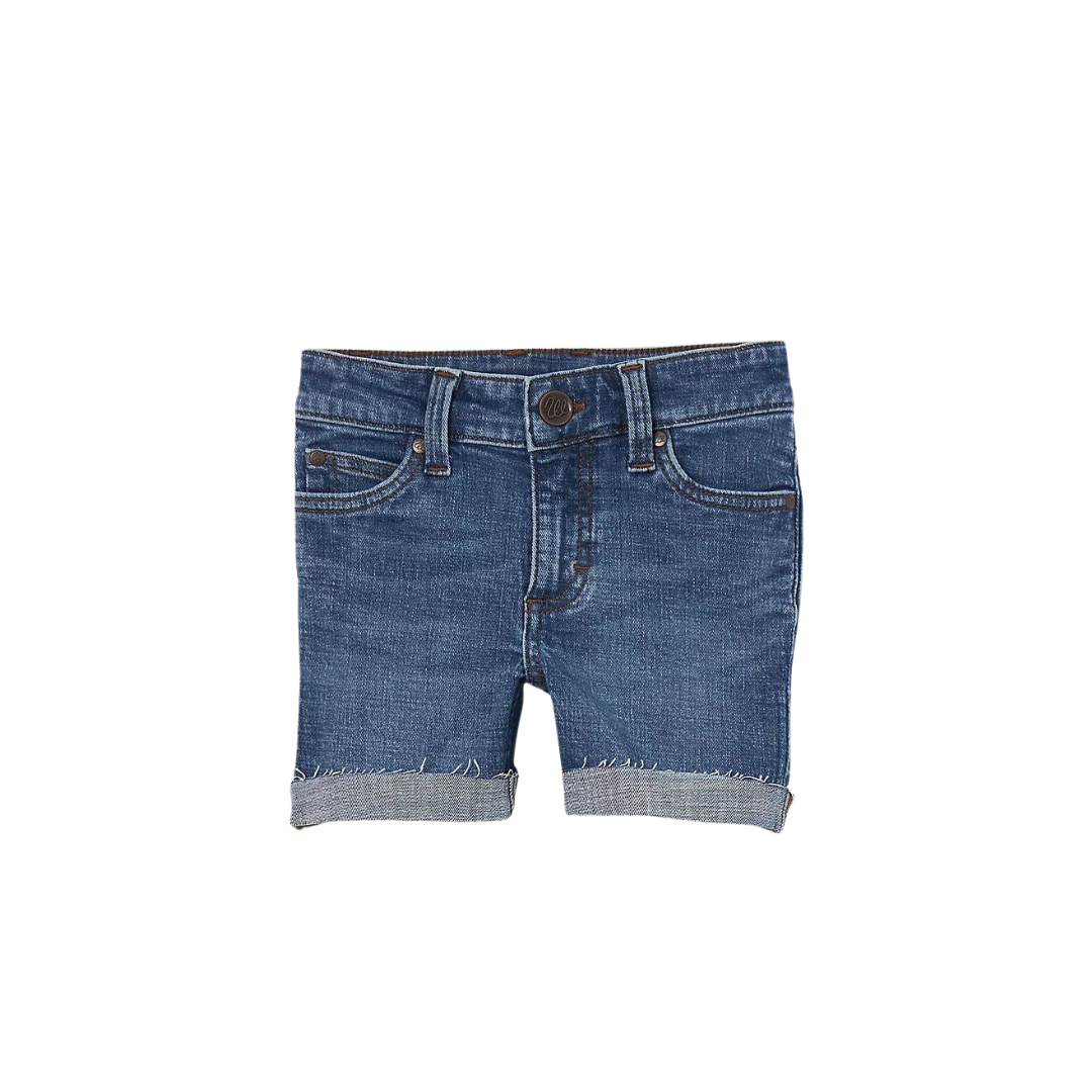 Wrangler Youth Girl's Cuffed Raw Denim Blue Shorts