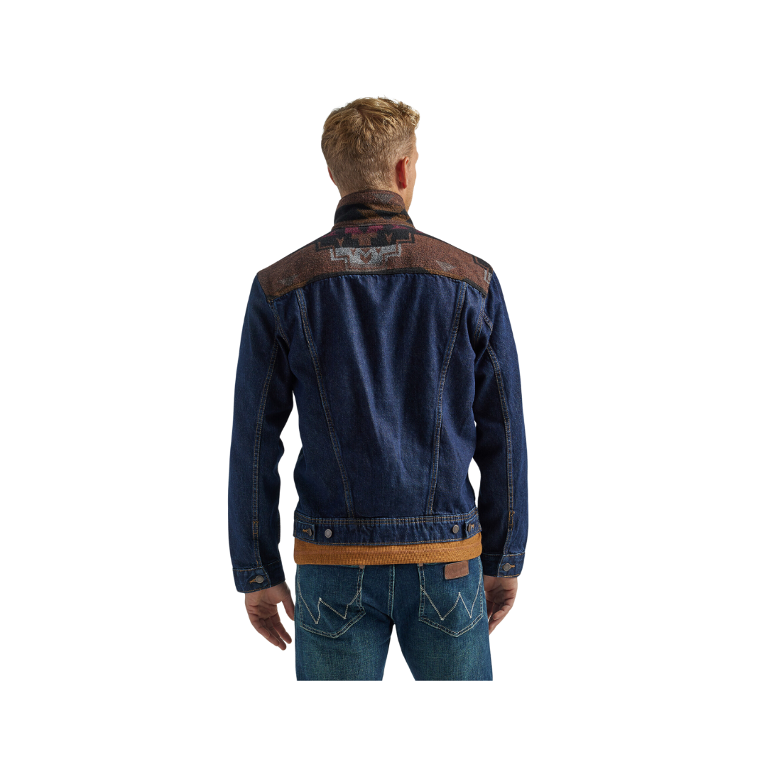 Wrangler Men's Denim With Contrasting Yoke Pecan Pie Jacket