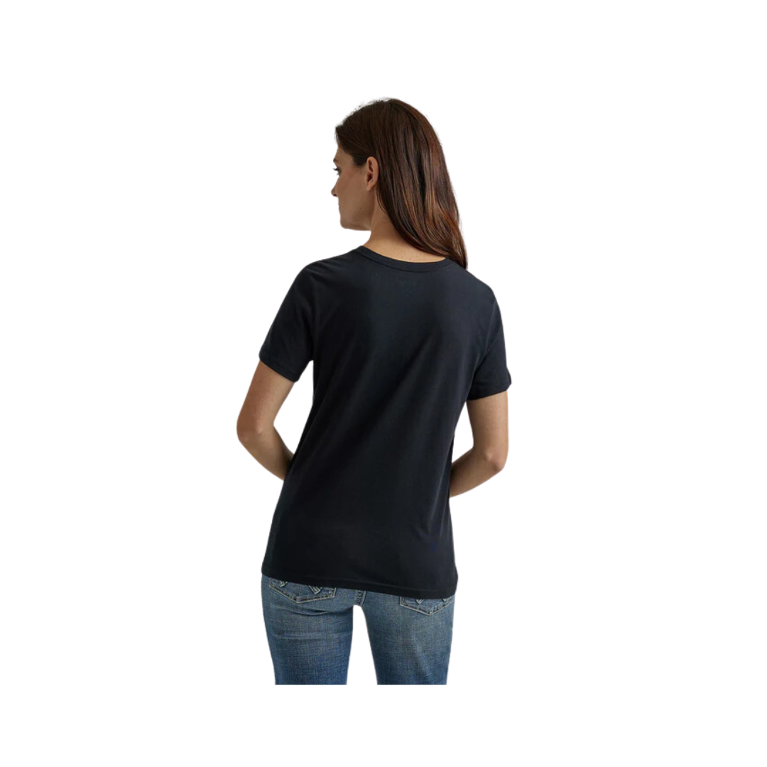 Wrangler Women's Retro Western Graphic Short Sleeve Tee Black Shirt