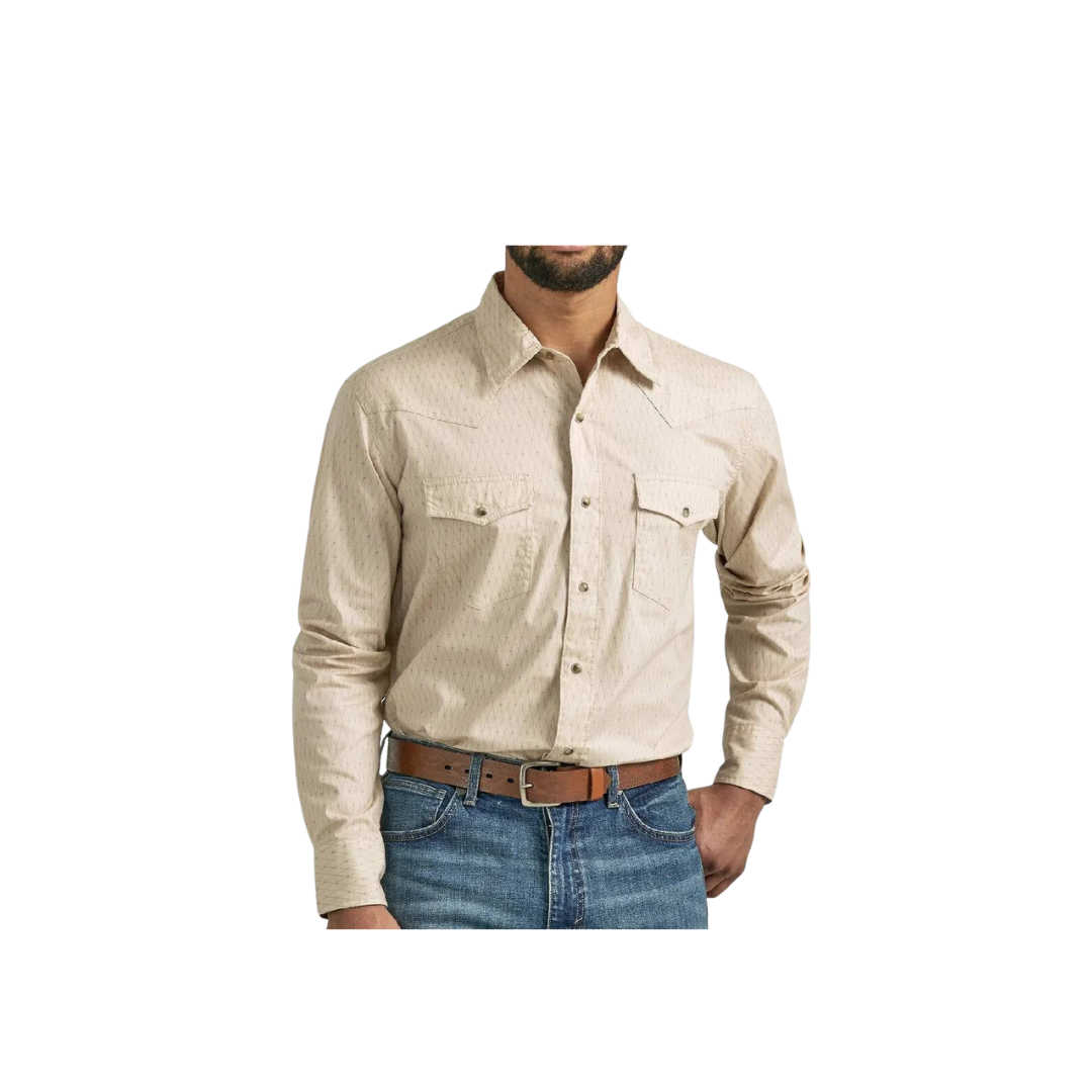 Wrangler Men's 20x Competition Classic Snap Sand Shirt