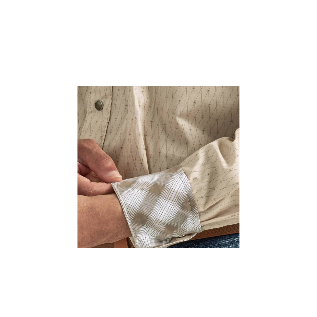 Wrangler Men's 20x Competition Classic Snap Sand Shirt