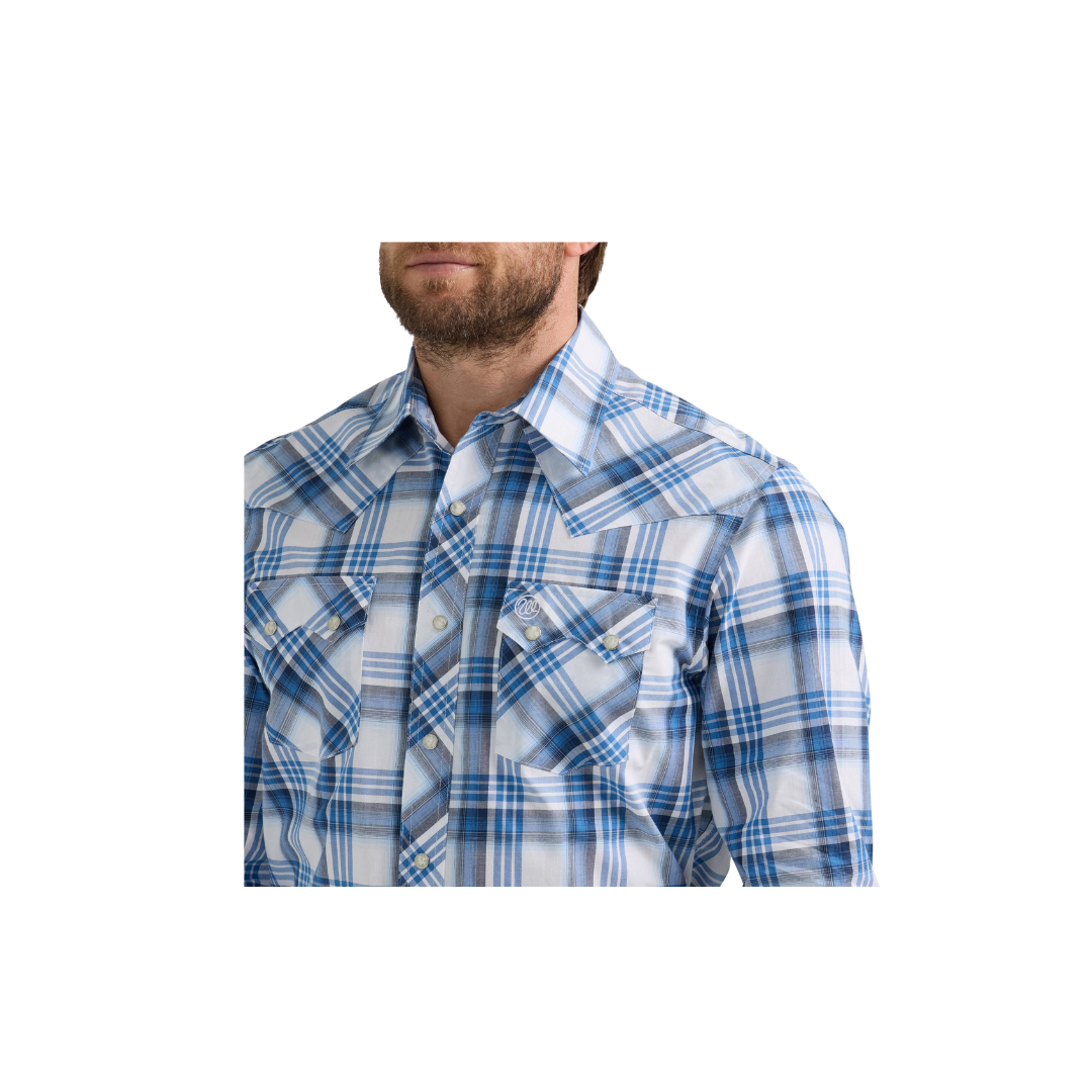 Wrangler Men's Western Blue Shirt