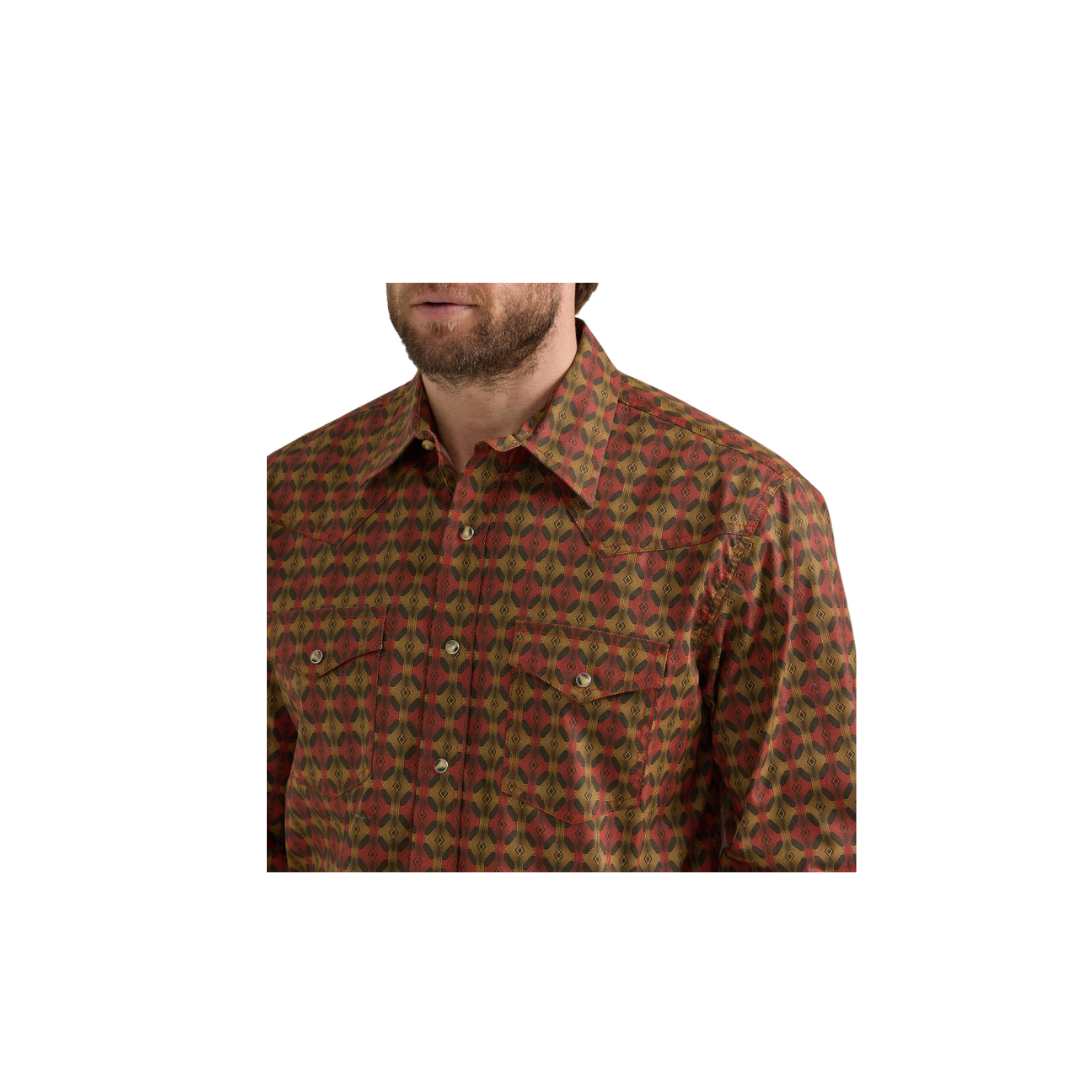 Wrangler Men's 20X Competition Brown Shirt