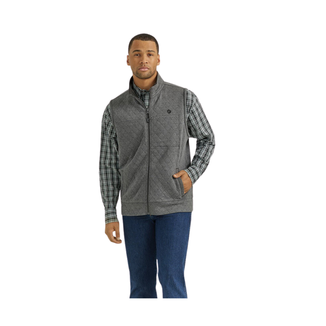 Wrangler Men's George Strait Knit Charcoal Vest