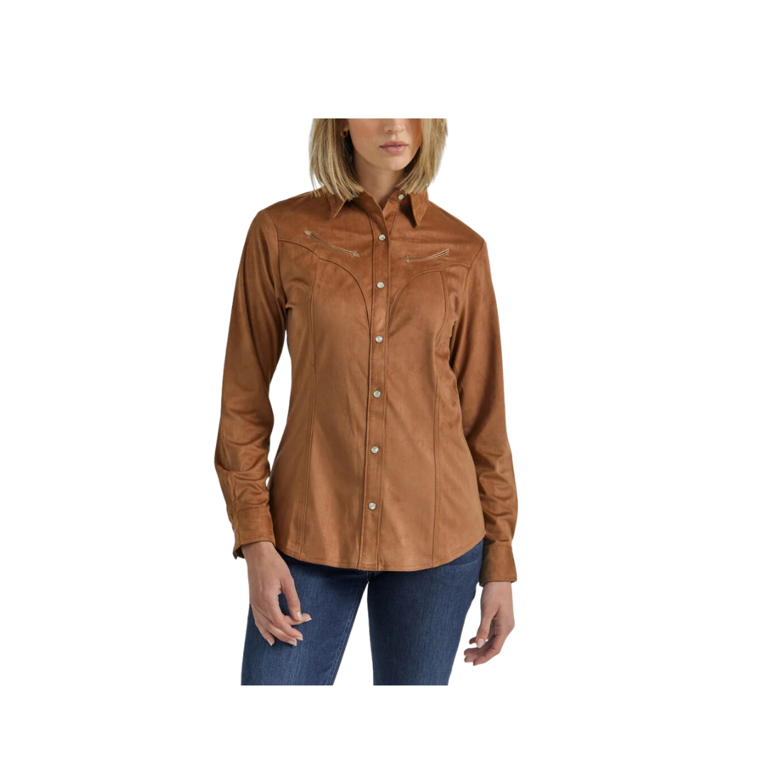 Wrangler Women's Retro Americana Brown Shirt
