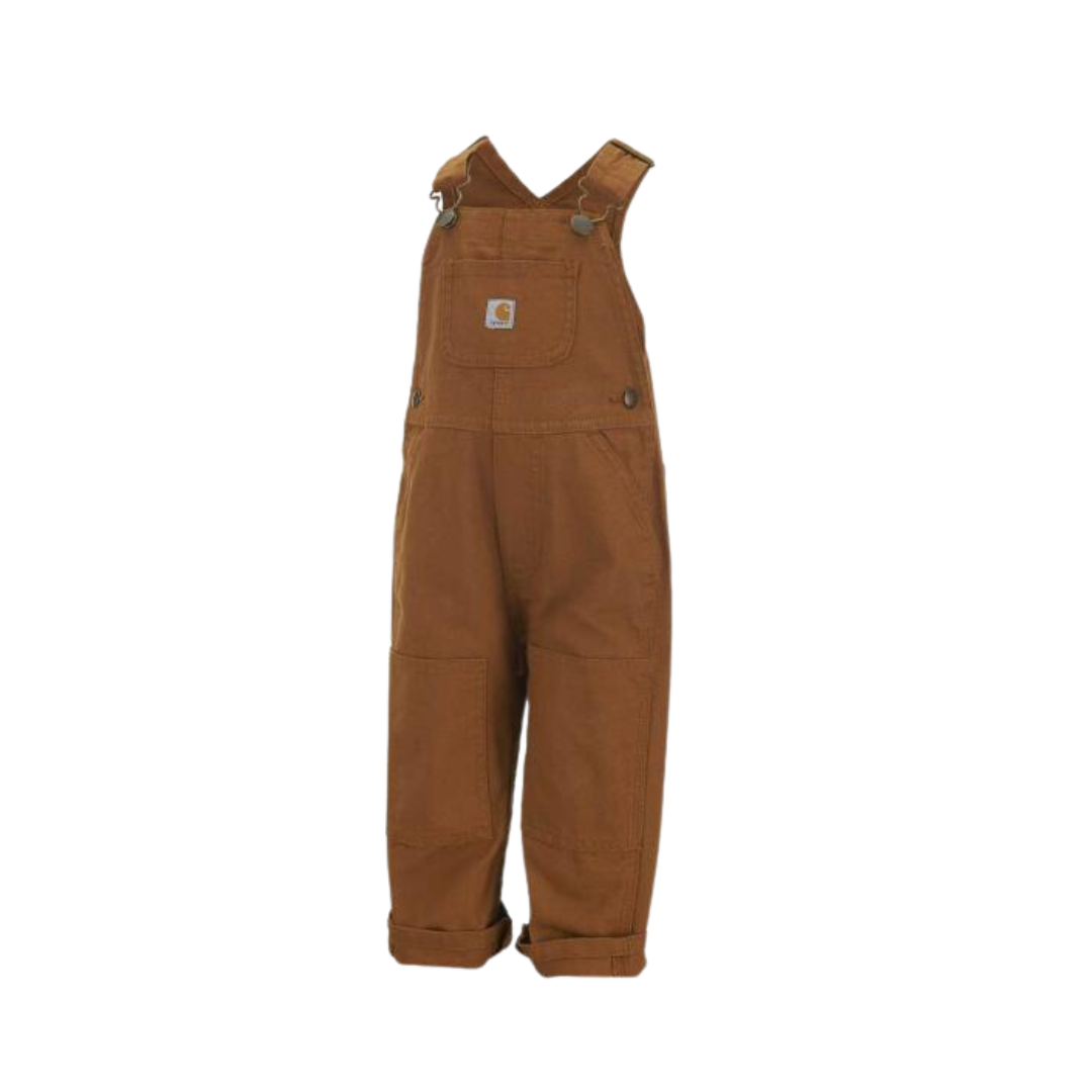 Carhartt Youth Boy's Loose Fit Canvas Bib Brown Overall