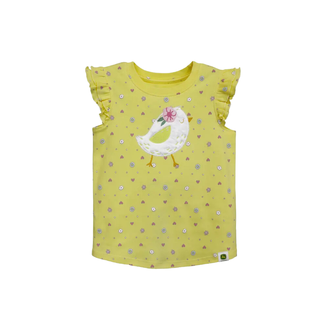 John Deere Kid's Little Chicken Sunshine Yellow Shirt