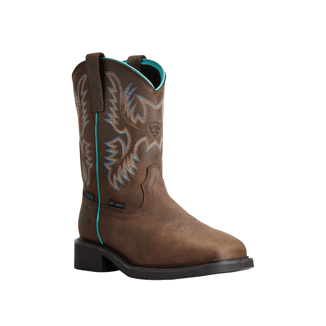 Ariat Krista Waterproof Steel Toe Boots Women s Dark Brown