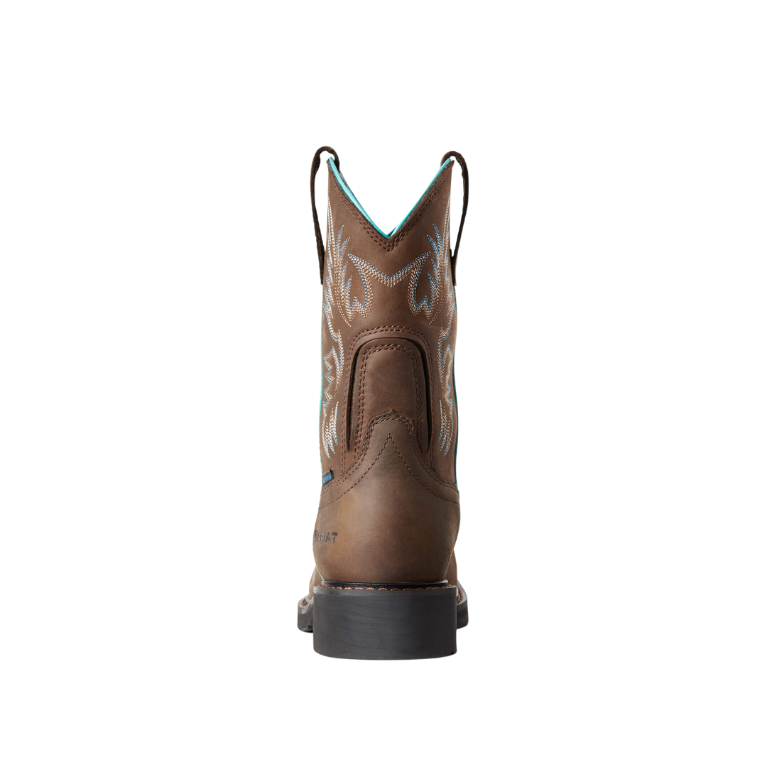 Ariat Women's Krista Waterproof Steel Toe Work Dark Brown Boots