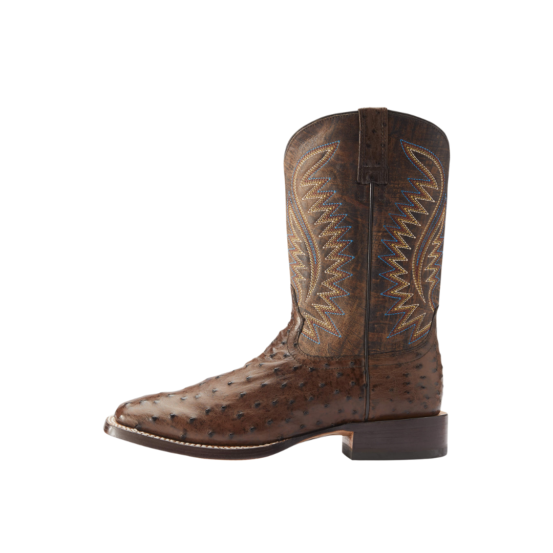 Ariat Men's Full Ostrich Gallup Mocha Brown Boots