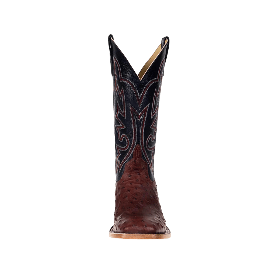Horse Power Men's Brandy Lux Full Quill Ostrich Black Boots