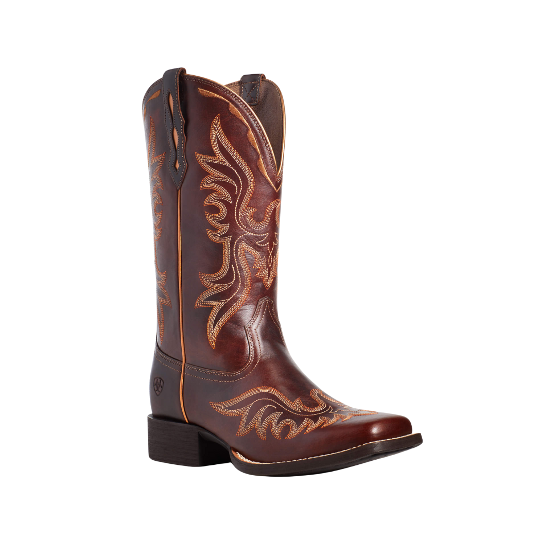 Ariat Women's Round Up Flutter Western Brown Boots