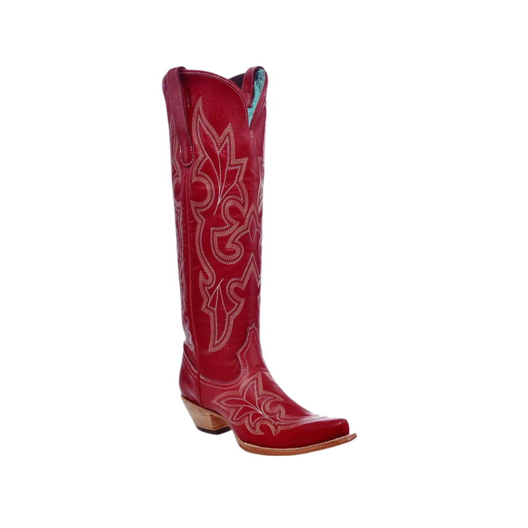 Corral Women's Corral Red Embroidery Tall Top Boot