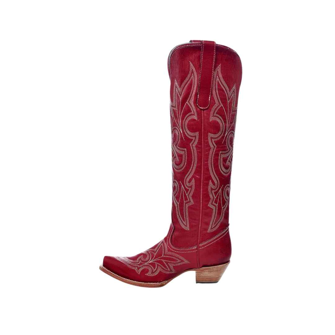 Corral Women's Corral Red Embroidery Tall Top Boot