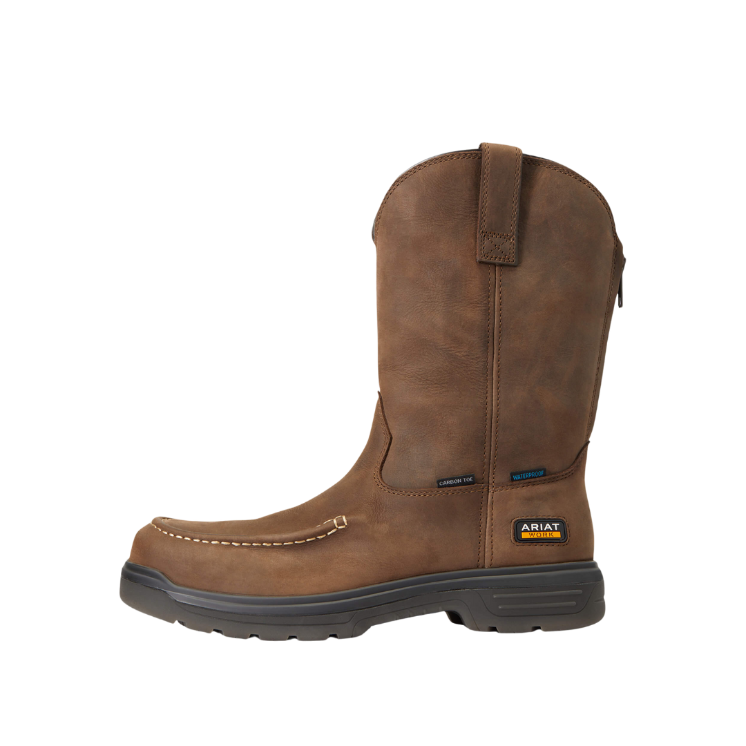 Ariat Men's Treadfast 6 Waterproof Steel Dark Brown Boots
