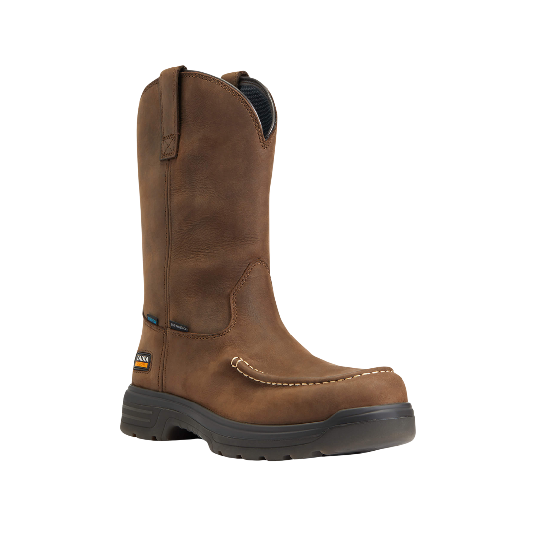 Ariat Men's Treadfast 6 Waterproof Steel Dark Brown Boots