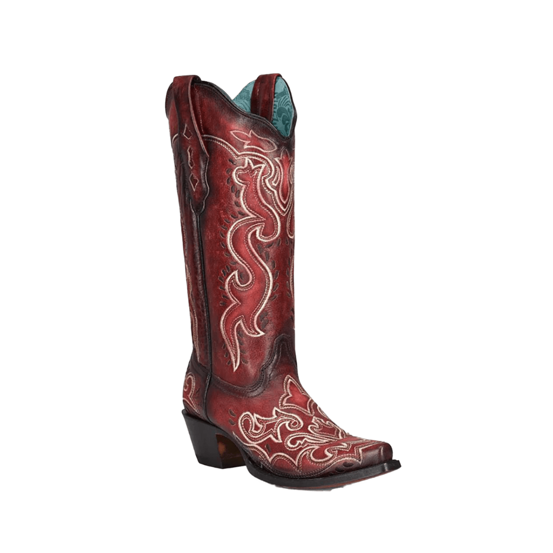 Corral Boots Ladies Red Cowboy Boots Corral Women's Red Embroidery