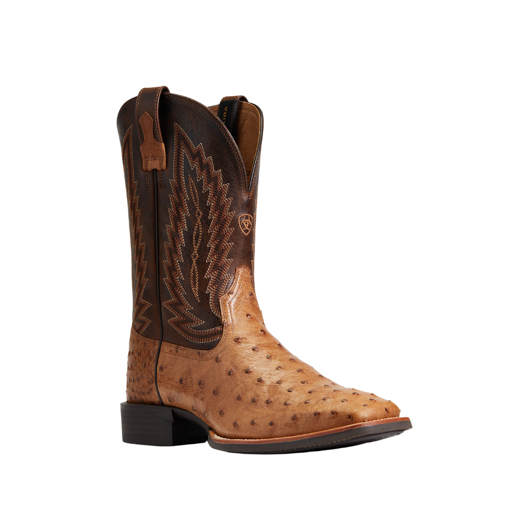 Ariat Men's Quantum Primo Ranger Ostrich Light Brown Boots