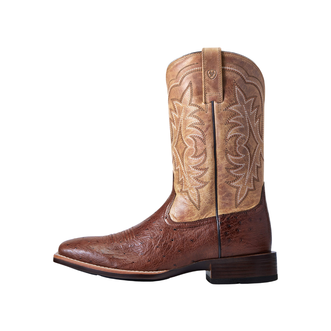 Ariat Men's Night Life Antique Tabac Ostrich Brown Boots
