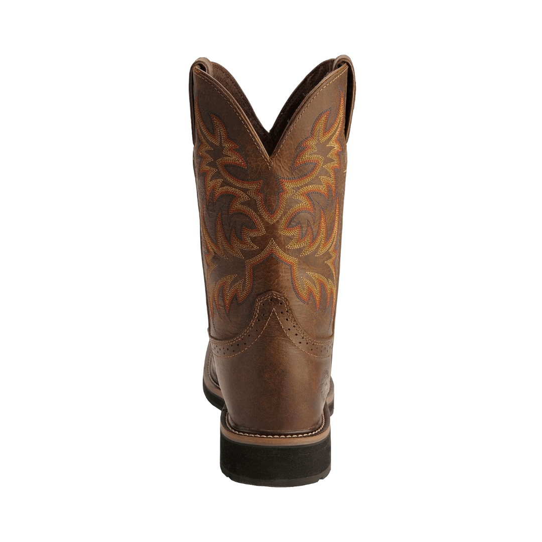 Justin Men's Rugged Stampede Work Tan Boots