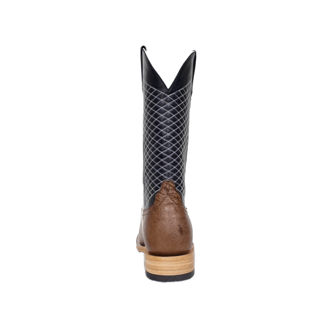 Horse Power Men's Kango Smooth Ostrich Brown Toe Boots
