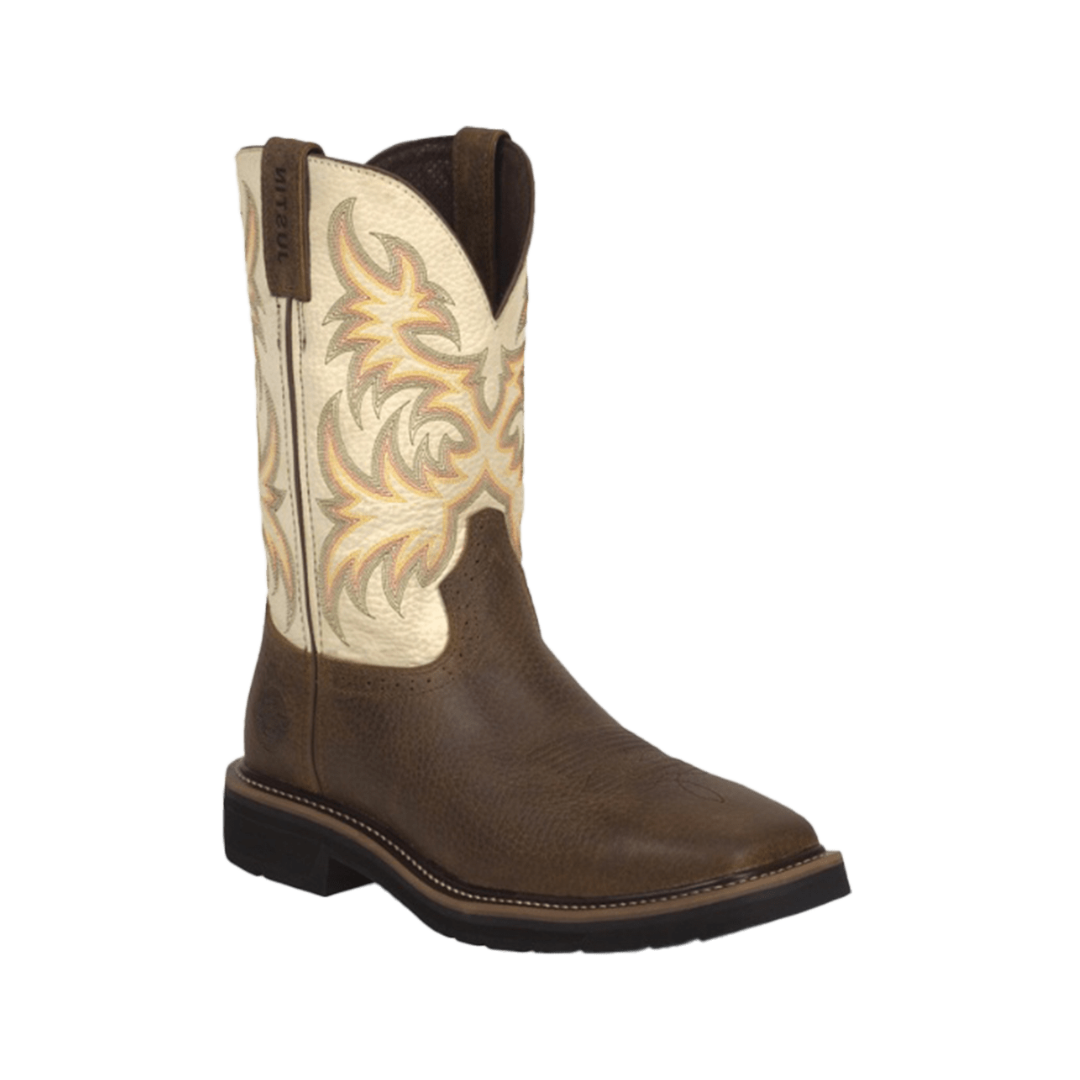Justin Men's Driller Copper Kettler Dark Brown Boots
