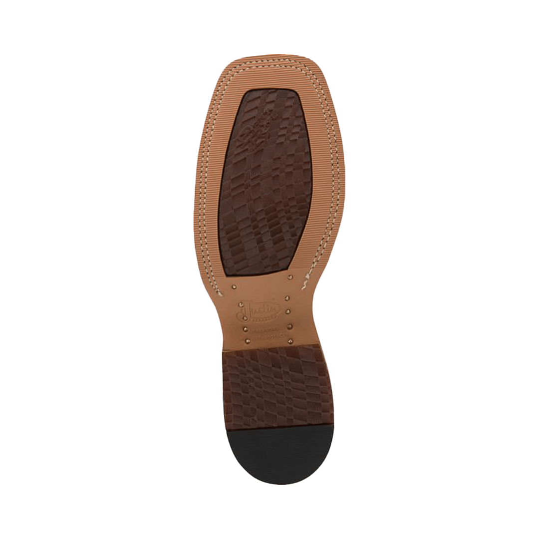 Justin Men's Tobacco Cowhide Bent Rail Brown Boots