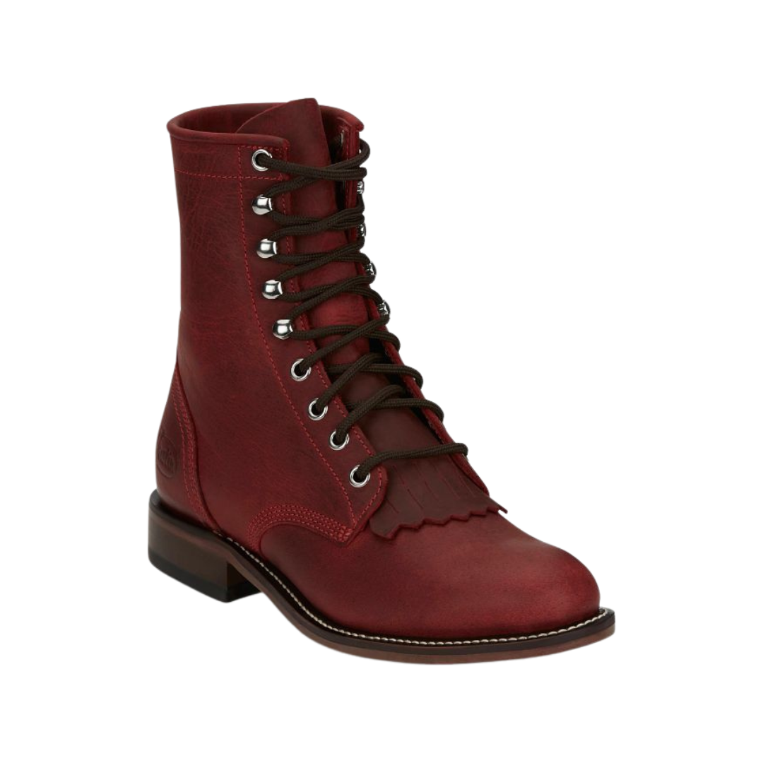 Justin Women's Mkean Water Buffalo Red Boots
