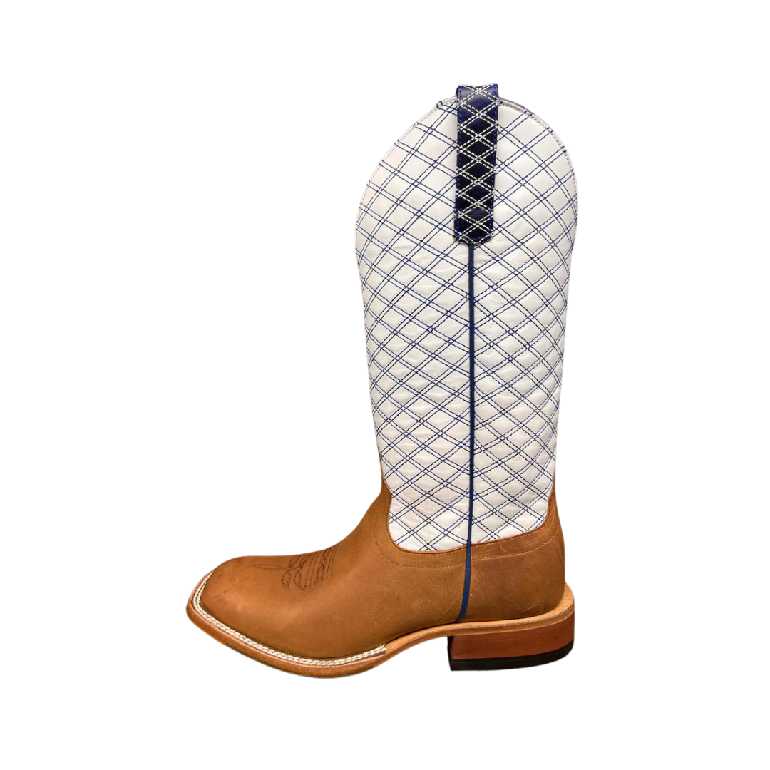 Anderson Bean Men's Brass White Blue Checker Boots