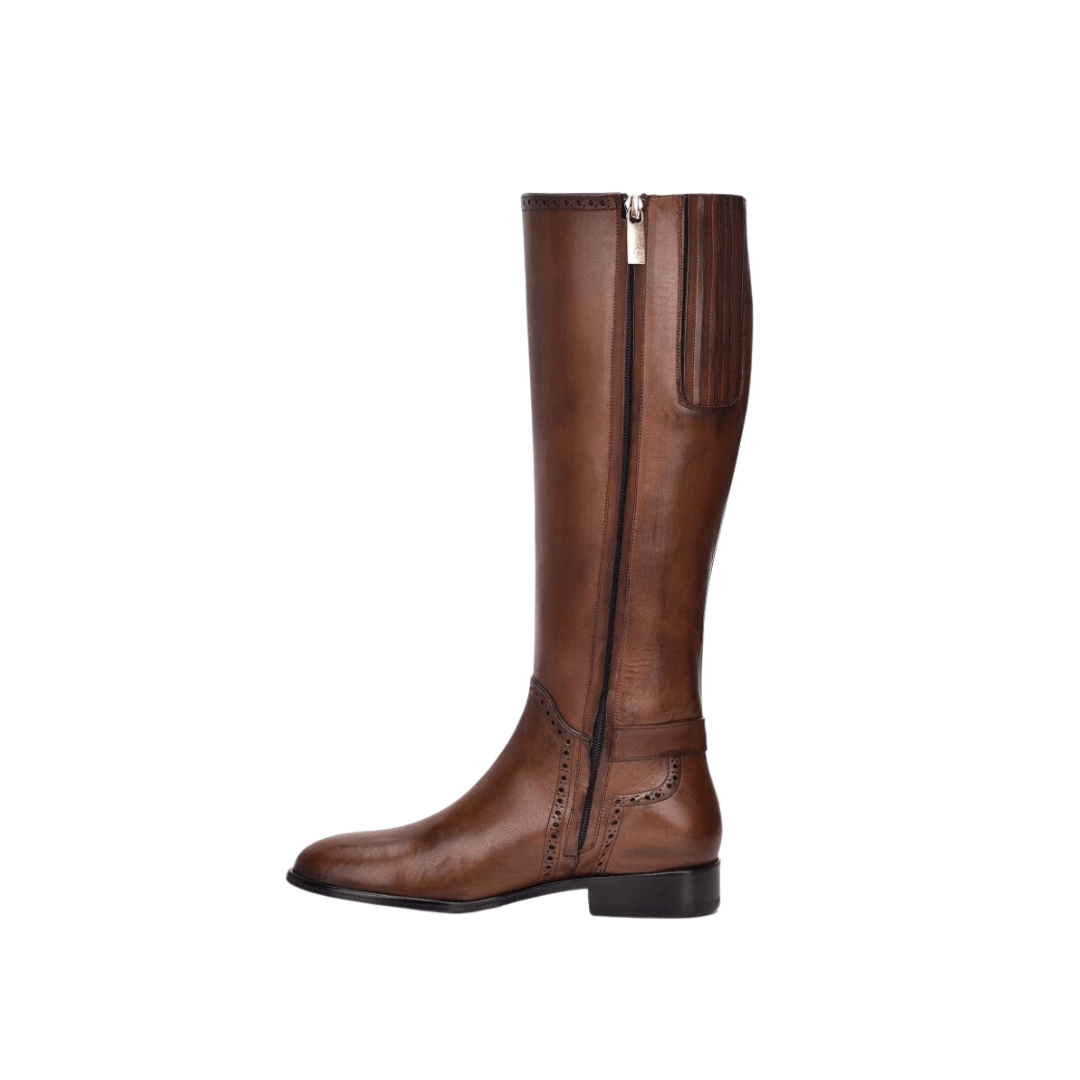 Cuadra Women's Honey Leather High Brown Boots