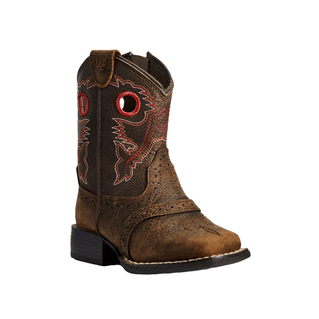 Ariat Toddler Boy's Lil' Stompers Roughstock Brown Boots