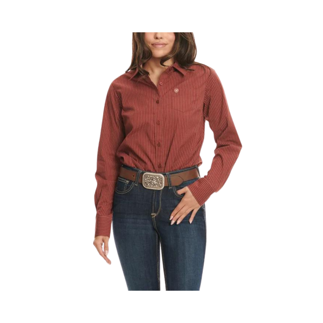 Ariat Women's R.E.A.L. Kirby Fired Brick Stripe Shirt