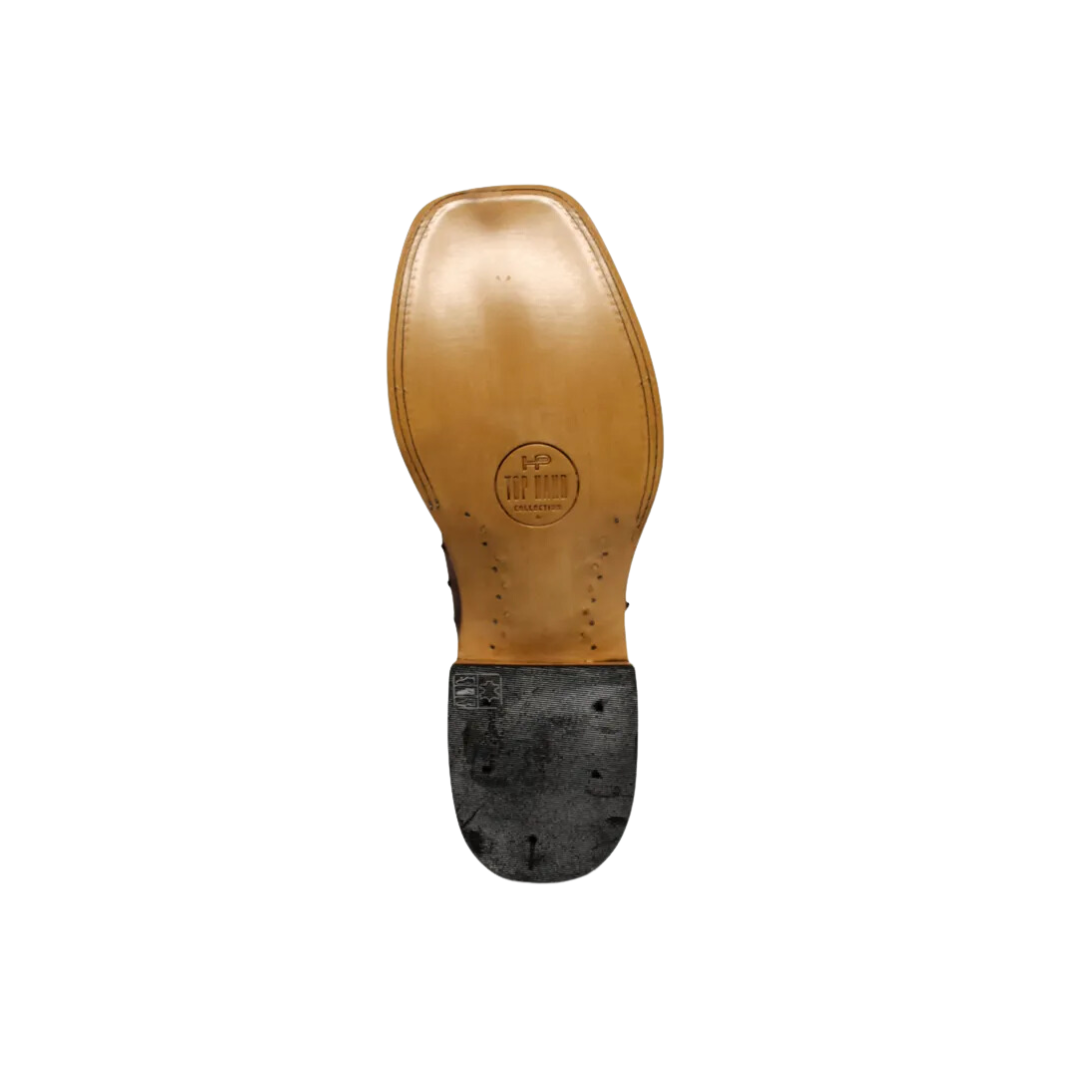 Horse Power Men's Brandy Lux Full Quill Ostrich Black Boots