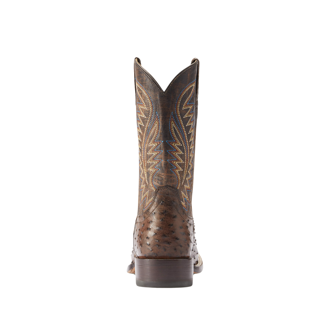 Ariat Men's Full Ostrich Gallup Mocha Brown Boots