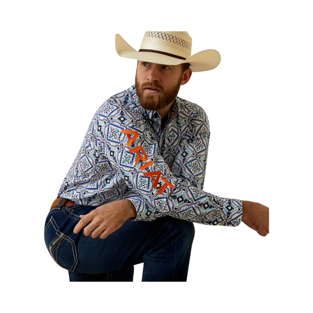 Ariat Men's Team Deacon Fitted White Shirt