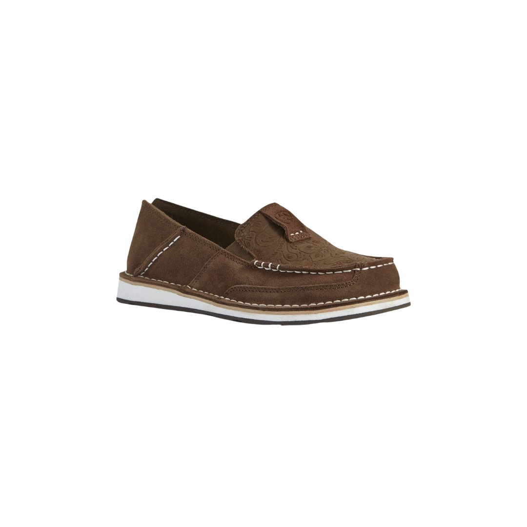 Ariat Women's Emboss Cruiser Suede Brown Shoes