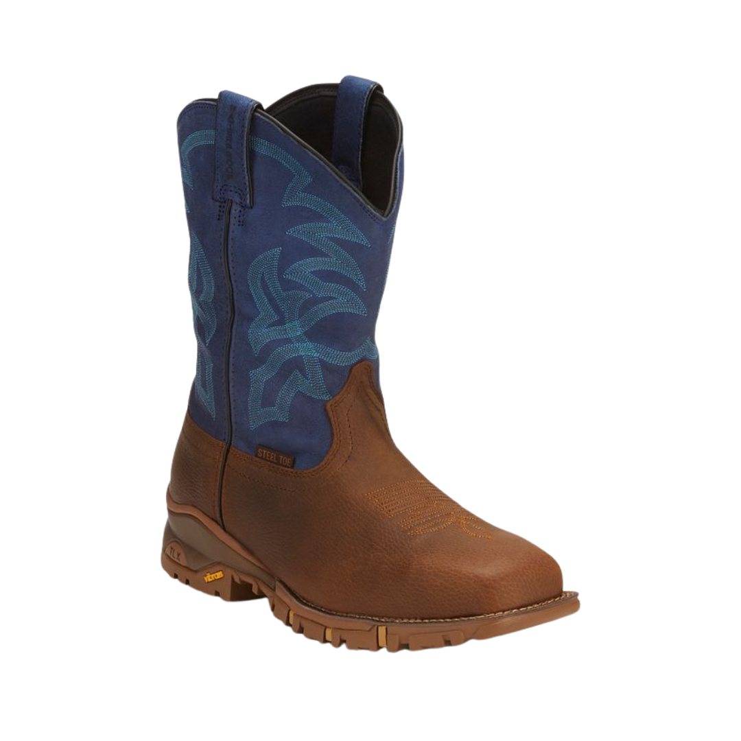 Tony Lama Men's Steel Toe Waterproof Blue Boots
