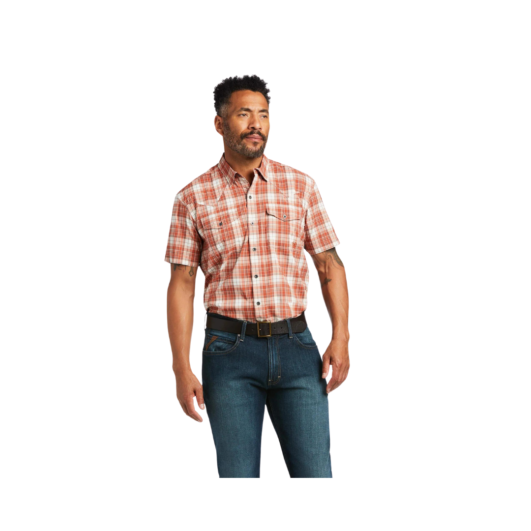 Ariat Men's VenTEK™ Western Baked Clay Plaid Shirt