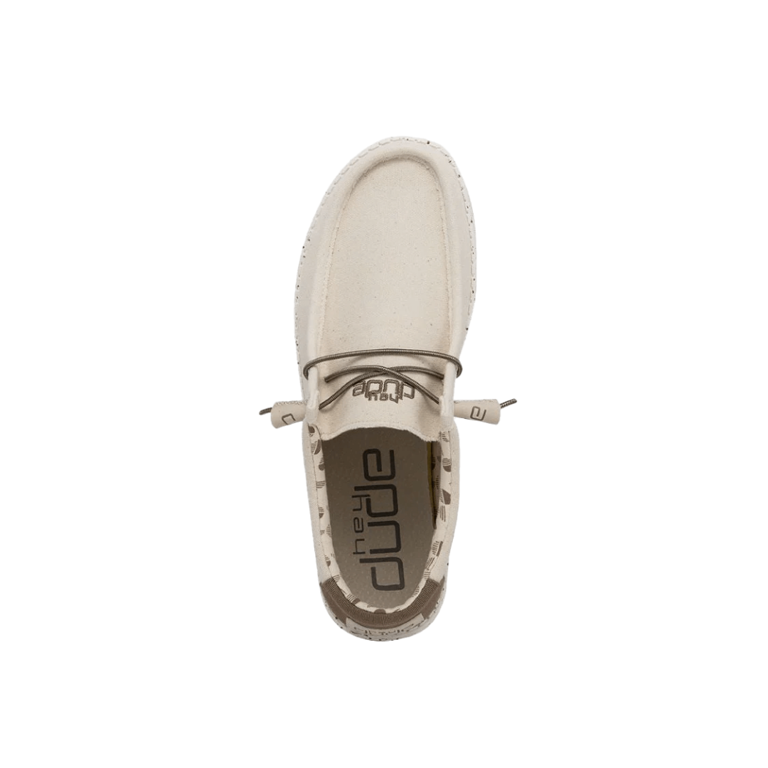 Hey Dude Men's Wally Stretch Ivory Slip On Shoe